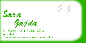 sara gajda business card