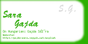 sara gajda business card